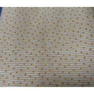 Yellow & Yellow Polka Dot Striped Fabric 1/2 yard x 43"